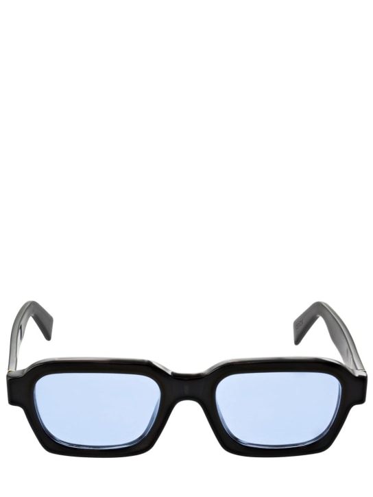Retrosuperfuture: Caro azure acetate sunglasses - Black/L.Blue - men_0 | Luisa Via Roma