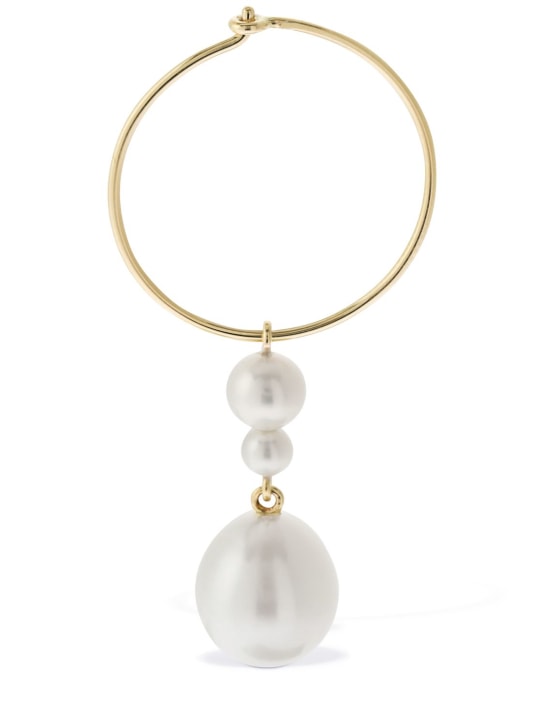 SOPHIE BILLE BRAHE: Pendiente individual de oro y perla - Pearl/Gold - women_0 | Luisa Via Roma