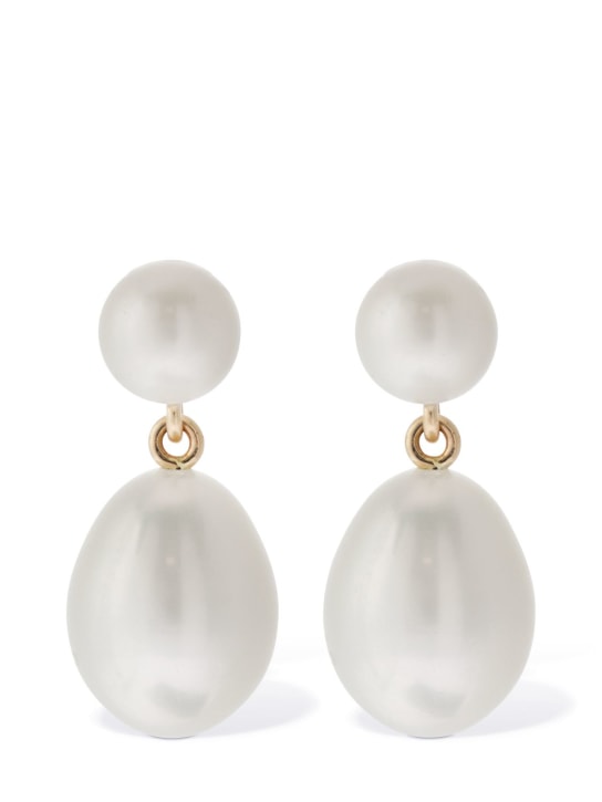 Sophie Bille Brahe: 14kt & Pearl Venus D'Eau earrings - Pearl - women_0 | Luisa Via Roma