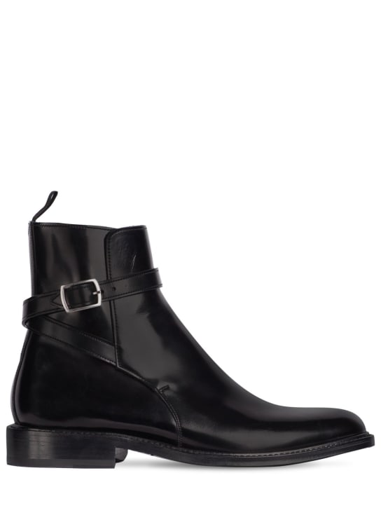 20mm army brushed leather ankle boots - Saint Laurent - Women ...