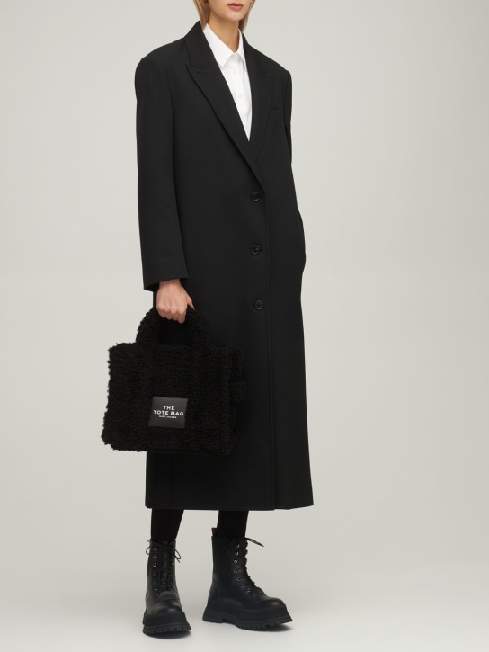 Marc Jacobs: Medium faux teddy tote bag - Black - women_1 | Luisa Via Roma