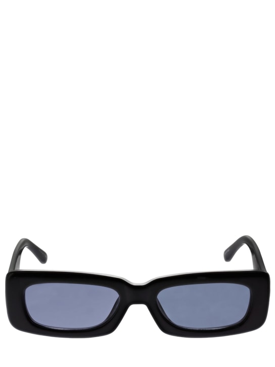 The Attico: Mini Marfa square bio acetate sunglasses - Black/Grey - women_0 | Luisa Via Roma
