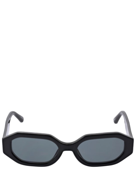 The Attico: Irene Squared bio-acetate sunglasses - Siyah/Gri - women_0 | Luisa Via Roma