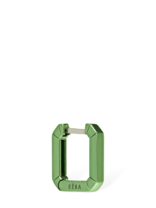 EÉRA: Mini Eéra 18kt gold square mono earring - Green - women_1 | Luisa Via Roma