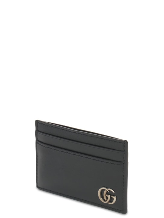 Gucci: GG Marmont leather card holder - Siyah - men_1 | Luisa Via Roma