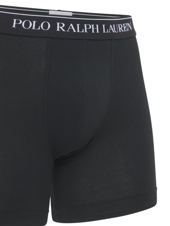 Polo Ralph Lauren: Set de 3 calzoncillos boxer con logo - Negro - men_1 | Luisa Via Roma