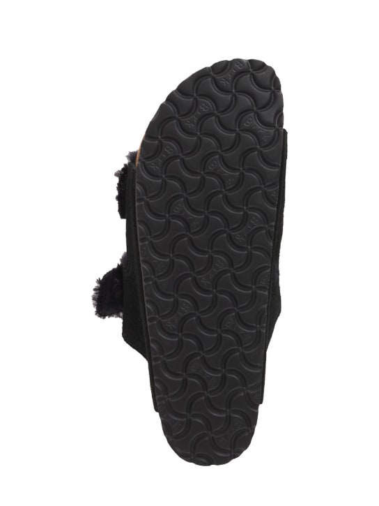 BIRKENSTOCK: Arizona shearling & suede sandals - women_6 | Luisa Via Roma