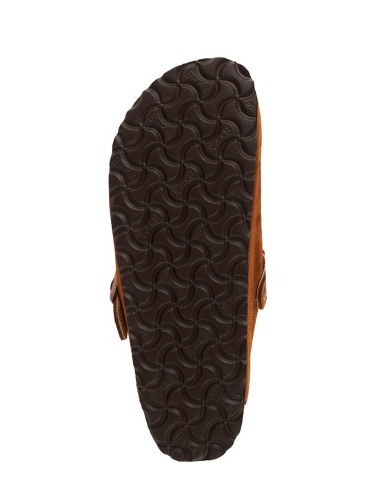 BIRKENSTOCK: Boston shearling & suede loafers - women_6 | Luisa Via Roma