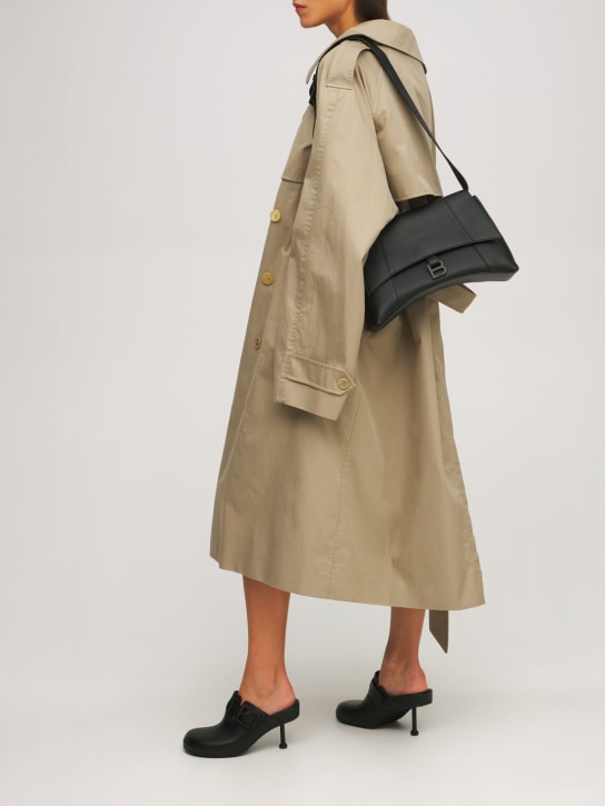 Balenciaga: Medium Soft Hour leather shoulder bag - women_1 | Luisa Via Roma