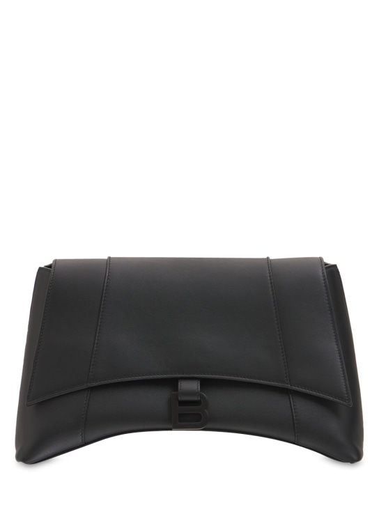 Balenciaga: Medium Soft Hour leather shoulder bag - women_0 | Luisa Via Roma