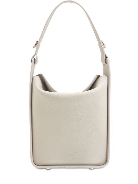 Balenciaga: Petit sac cabas en cuir Tool 2.0 - Chalky White - women_0 | Luisa Via Roma
