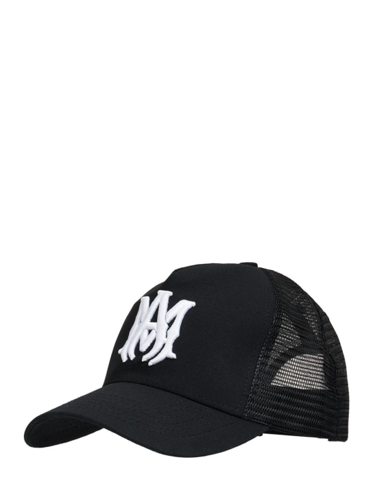 Amiri: MA logo cotton canvas trucker cap - men_2 | Luisa Via Roma