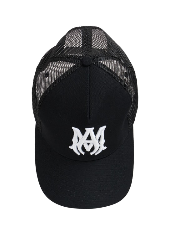 Amiri: MA logo cotton canvas trucker cap - men_4 | Luisa Via Roma