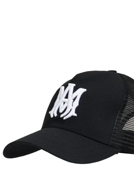 Amiri: MA logo cotton canvas trucker cap - men_3 | Luisa Via Roma