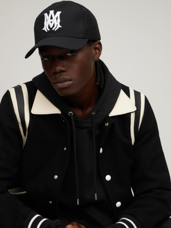 Amiri: MA logo cotton canvas trucker cap - men_1 | Luisa Via Roma