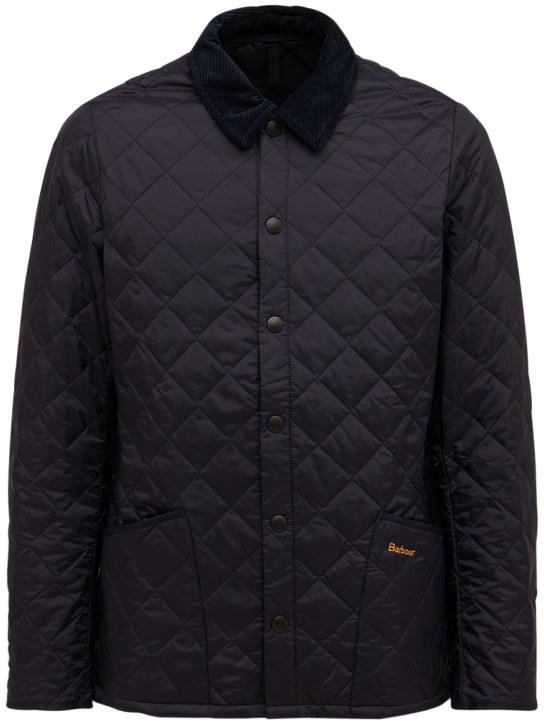 BARBOUR: Liddesdale quilted nylon jacket - Lacivert - men_0 | Luisa Via Roma