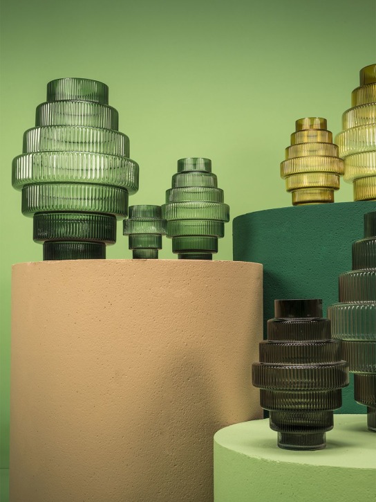 Polspotten: Steps Large Green vase - ecraft_1 | Luisa Via Roma