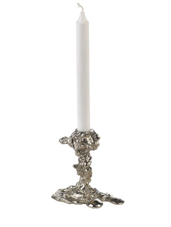 Polspotten: Small Drip candle holder - Silver - ecraft_0 | Luisa Via Roma
