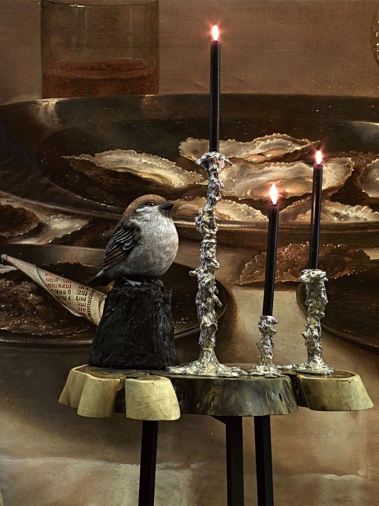 Polspotten: Kleiner Kerzenhalter „Drip“ - Silber - ecraft_1 | Luisa Via Roma