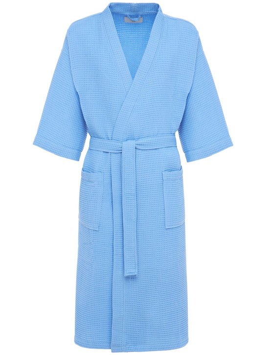 HAY: Waffle bathrobe - Blue - women_0 | Luisa Via Roma
