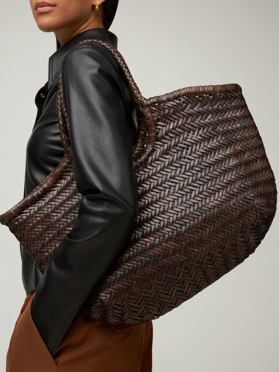 Dragon Diffusion: Big Nantucket woven leather basket bag - women_1 | Luisa Via Roma