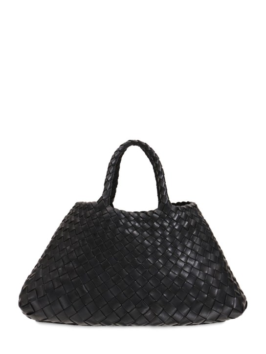 Dragon Diffusion: Small Santa Croce leather shoulder bag - Siyah - women_0 | Luisa Via Roma