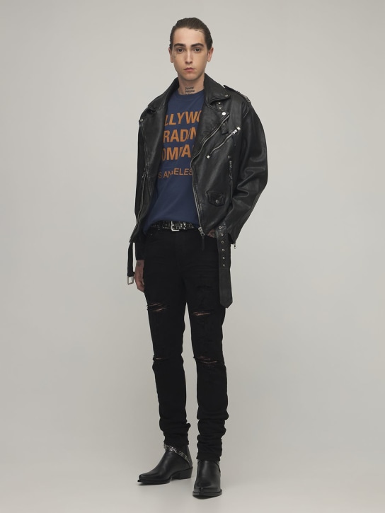 HTC Los Angeles: Melrose leather biker jacket - men_1 | Luisa Via Roma