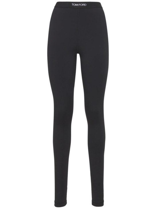 Tom Ford: Logo stretch lycra leggings - women_0 | Luisa Via Roma