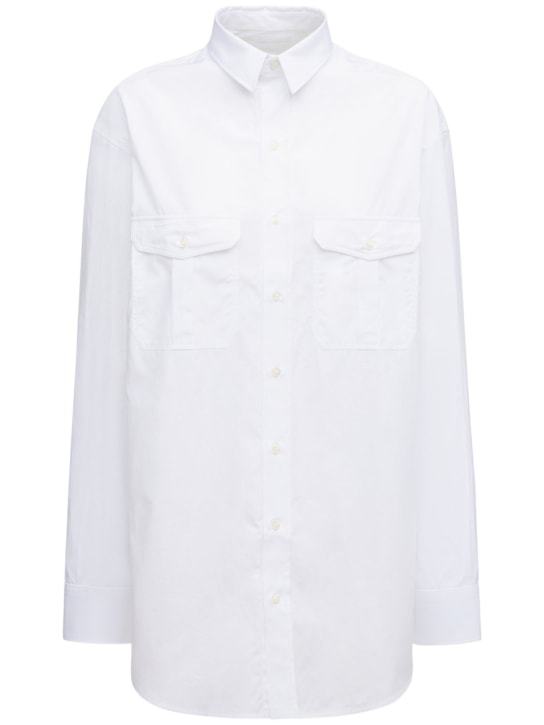 Cotton poplin mini shirt dress - Thumbnail 1