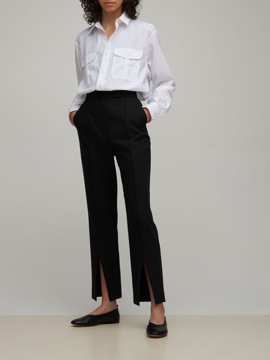 Wardrobe.nyc: Oversize cotton poplin shirt - women_1 | Luisa Via Roma