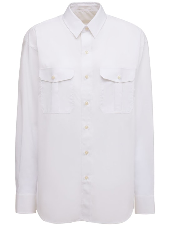 Wardrobe.nyc: Oversize cotton poplin shirt - women_0 | Luisa Via Roma
