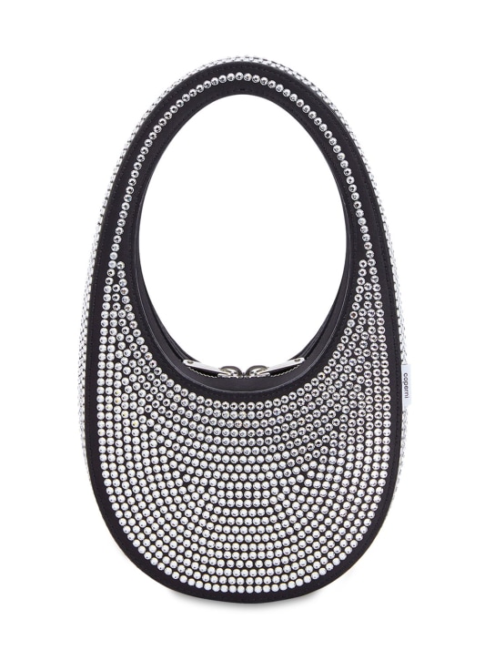 Coperni: Mini Swipe embellished top handle bag - Siyah - women_0 | Luisa Via Roma