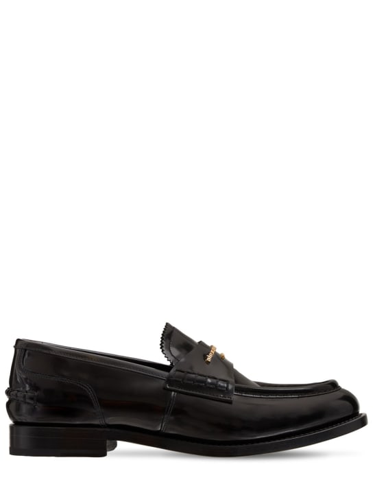 Alexander Wang: 25mm Carter brushed leather loafers - women_0 | Luisa Via Roma
