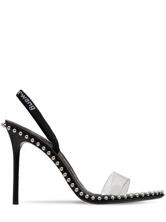 Alexander Wang: 105mm Nova logo PVC sandals - Black - women_0 | Luisa Via Roma