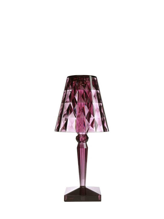 Kartell: Big battery table lamp - Purple - ecraft_0 | Luisa Via Roma