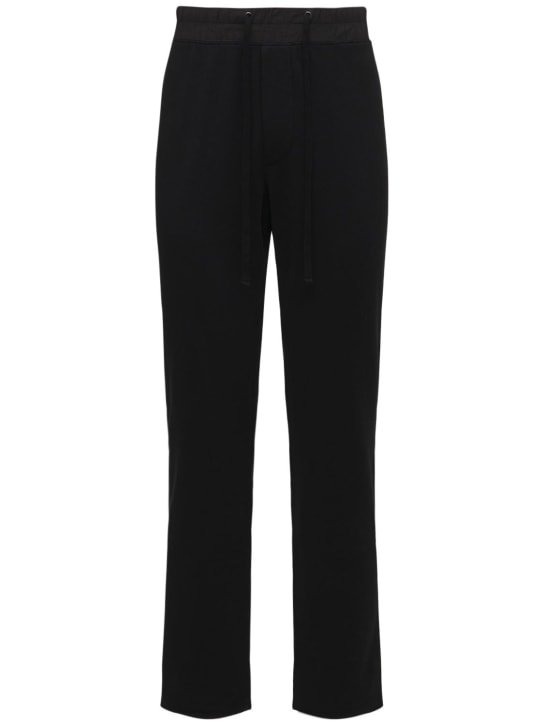James Perse: Vintage cotton french terry sweatpants - Black - men_0 | Luisa Via Roma