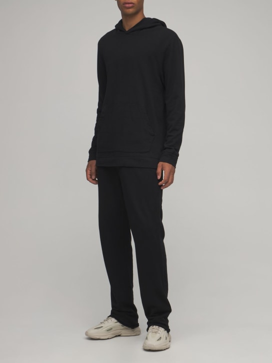 James Perse: Vintage cotton french terry sweatpants - Black - men_1 | Luisa Via Roma
