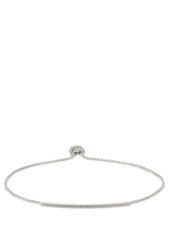 Apm Monaco: Croisette crystal chain bracelet - Gümüş - women_0 | Luisa Via Roma