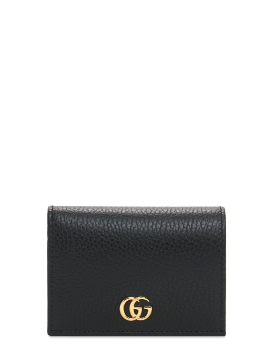 Gucci: LEATHER CARD CASE WALLET - women_0 | Luisa Via Roma