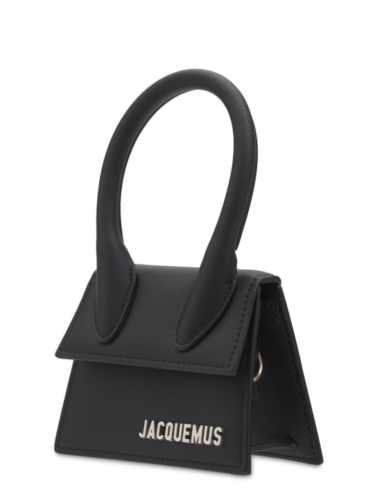 Jacquemus: Le Chiquito Homme leather crossbody bag - Siyah - men_1 | Luisa Via Roma