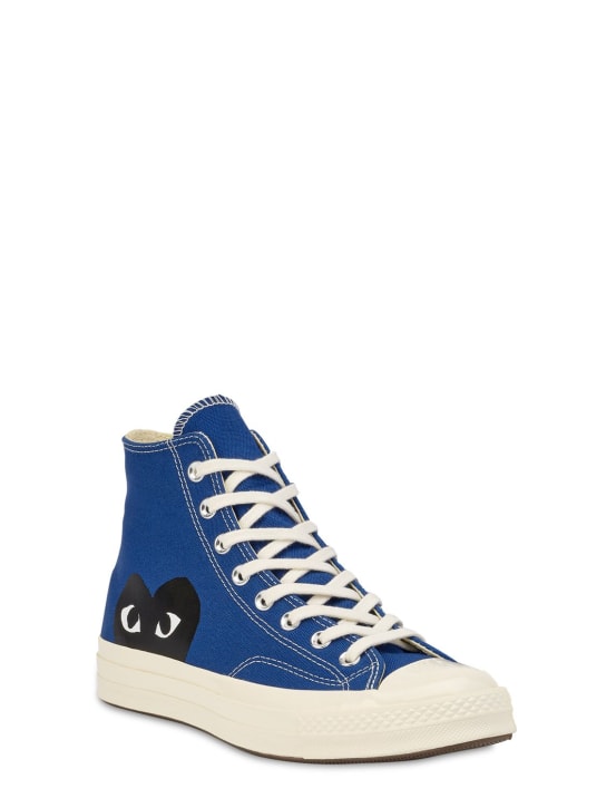 Comme des Garçons Play: 20mm Play Converse cotton high sneakers - women_1 | Luisa Via Roma