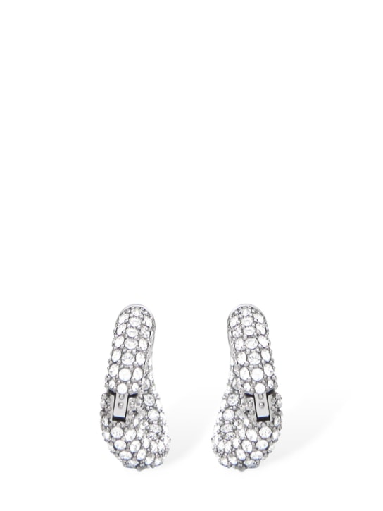Balenciaga: Loop XXS earrings - Gümüş - women_1 | Luisa Via Roma