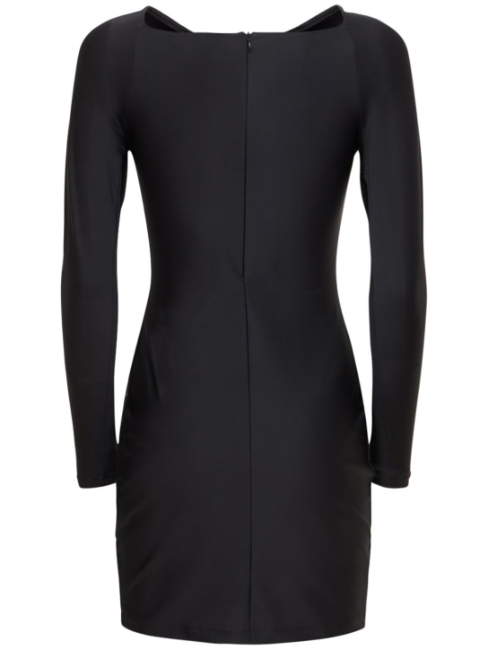 Coperni: Twisted cutout jersey mini dress - Black - women_5 | Luisa Via Roma