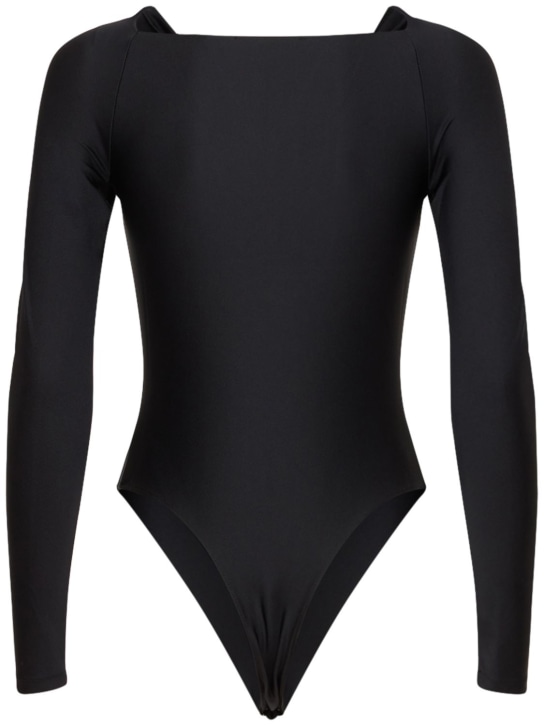 Coperni: Cut out stretch jersey bodysuit - women_4 | Luisa Via Roma