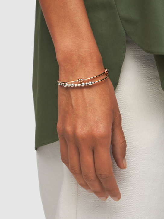 DoDo: 9kt Rose gold & silver Bollicine cuff - women_1 | Luisa Via Roma