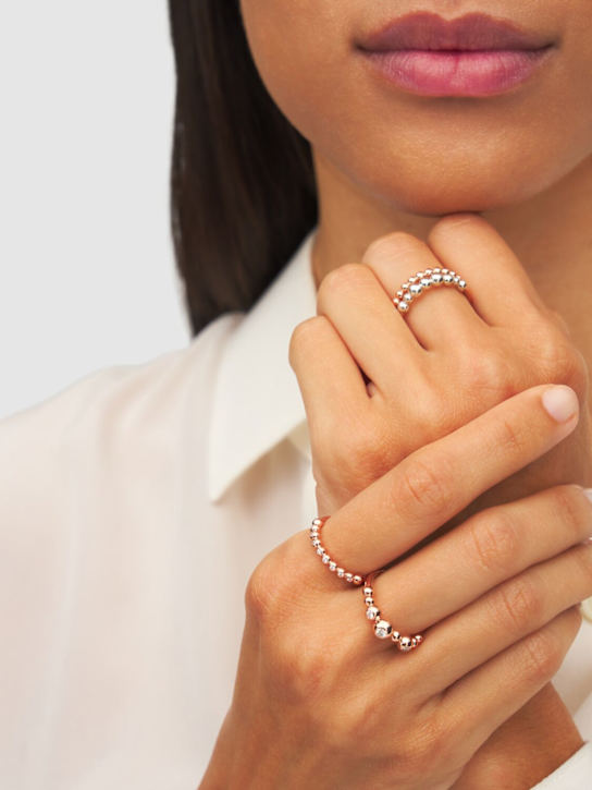 DoDo: 9KT Bollicine rose gold & silver ring - Rose Gold/Silver - women_1 | Luisa Via Roma