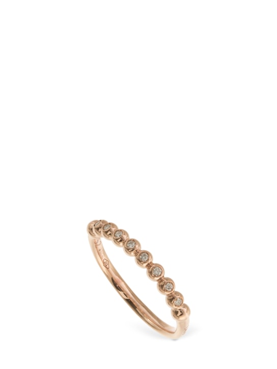 DoDo: Bollicine 9KT gold ring w/diamonds - R.Gold/Crystal - women_0 | Luisa Via Roma