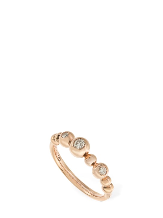 DoDo: Anillo Bollicine de oro rosa 9KT con diamante - R.Gold/Crystal - women_0 | Luisa Via Roma