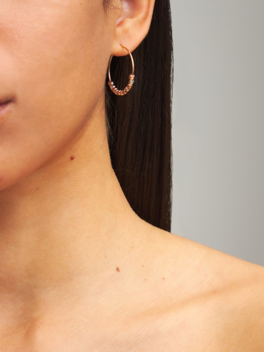 DoDo: 9kt Rose gold & silver Granelli earrings - R.Gold/Silver - women_1 | Luisa Via Roma