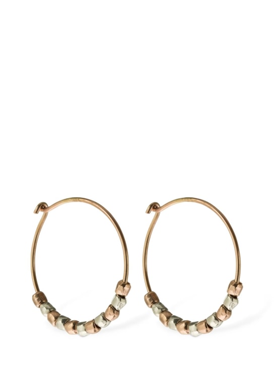 DoDo: 9kt Rose gold & silver Granelli earrings - R.Gold/Silver - women_0 | Luisa Via Roma